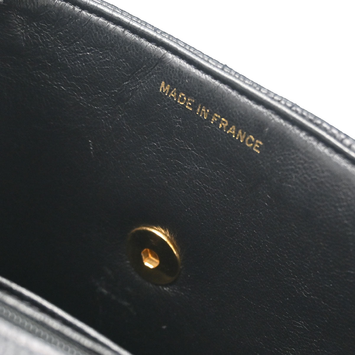 Chanel 1994-1996 Black Caviar Skin Mademoiselle Straight Flap Shoulder Bag