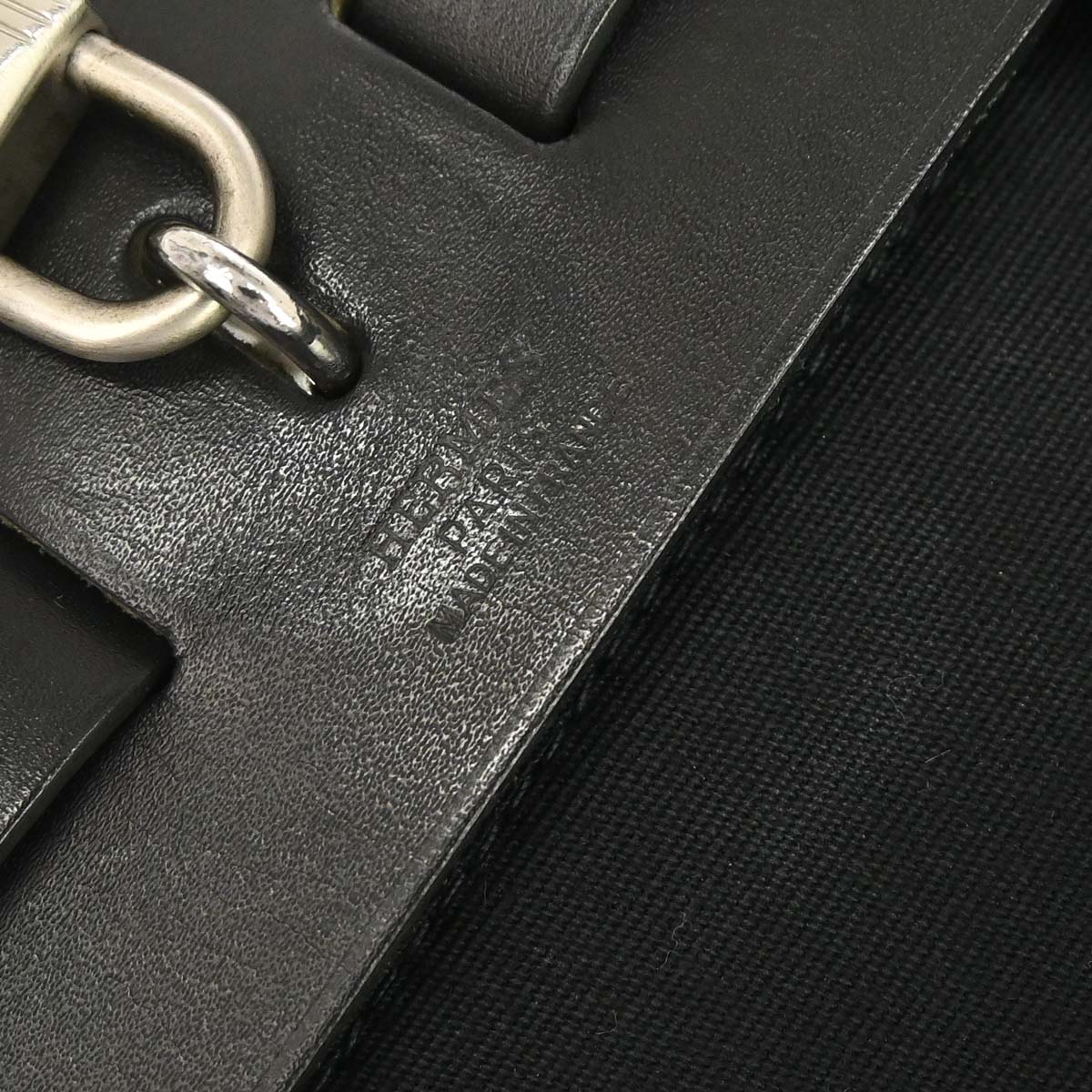 Hermes Beige Black Toile GM Officier Herbag PM 2 in 1 Handbag