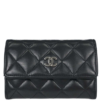 Chanel 2014-2015 Black Lambskin Coin Purse Wallet