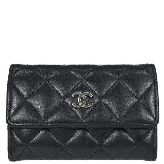 Chanel 2014-2015 Black Lambskin Coin Purse Wallet