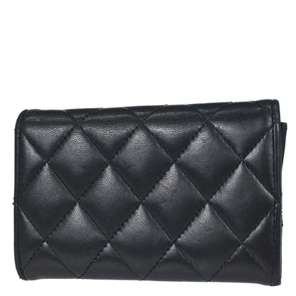 Chanel 2014-2015 Black Lambskin Coin Purse Wallet