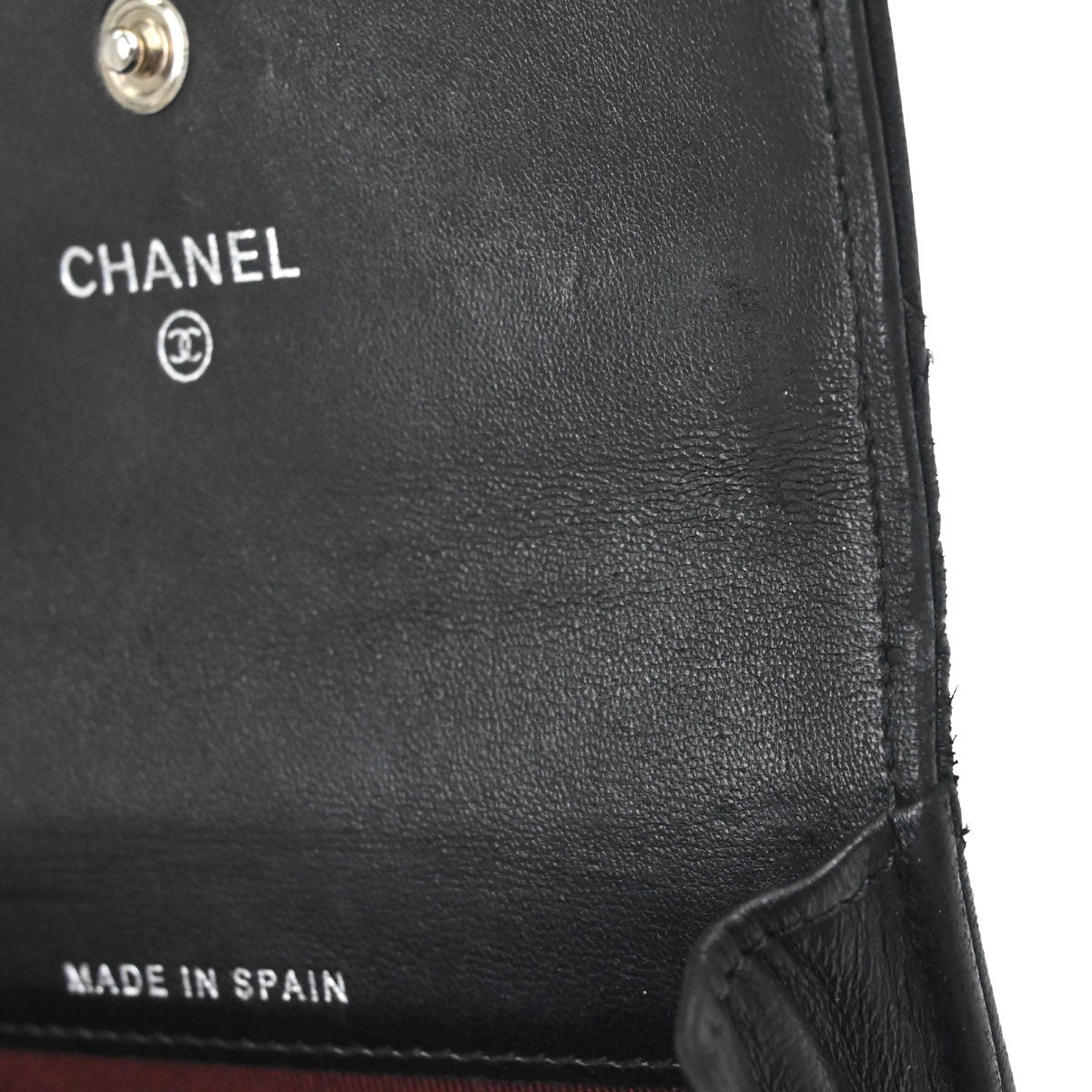 Chanel 2014-2015 Black Lambskin Coin Purse Wallet