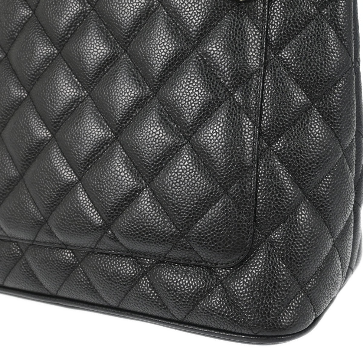 Chanel 2005-2006 Black Caviar Skin Medallion Tote Handbag