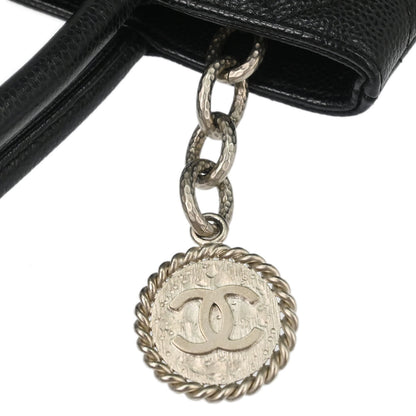 Chanel 2005-2006 Black Caviar Skin Medallion Tote Handbag
