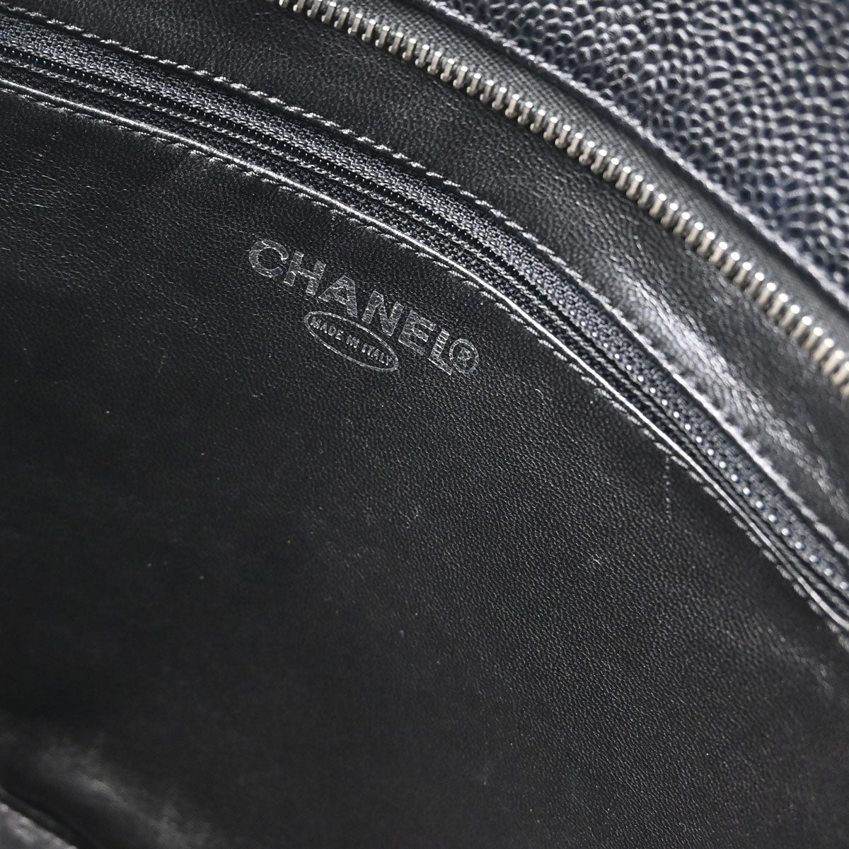 Chanel 2005-2006 Black Caviar Skin Medallion Tote Handbag