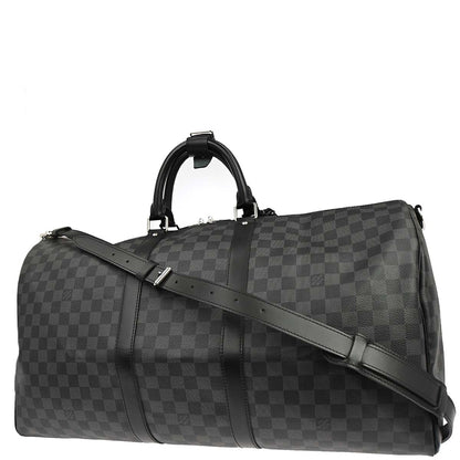 Louis Vuitton Damier Graphite Keepall Bandouliere 55 Duffle N41413