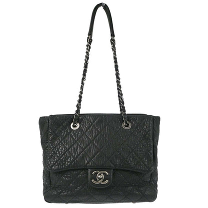 Chanel 2015-2016 Black Lambskin Tote Handbag