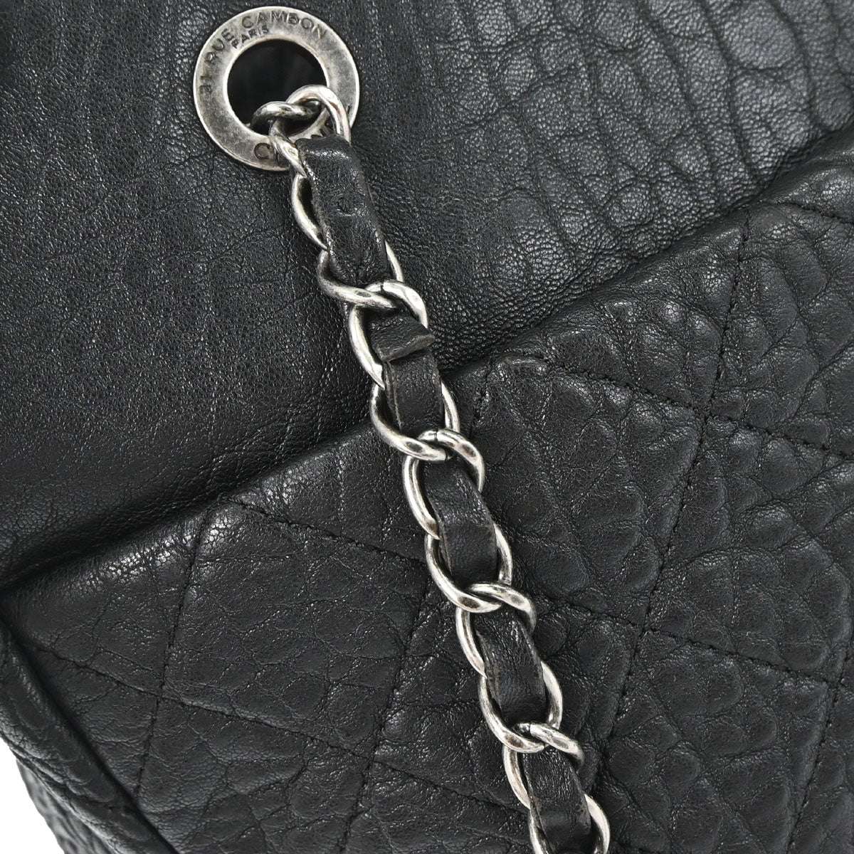 Chanel 2015-2016 Black Lambskin Tote Handbag