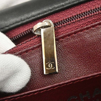 Chanel Black Lambskin Jumbo Classic Flap Shoulder Bag