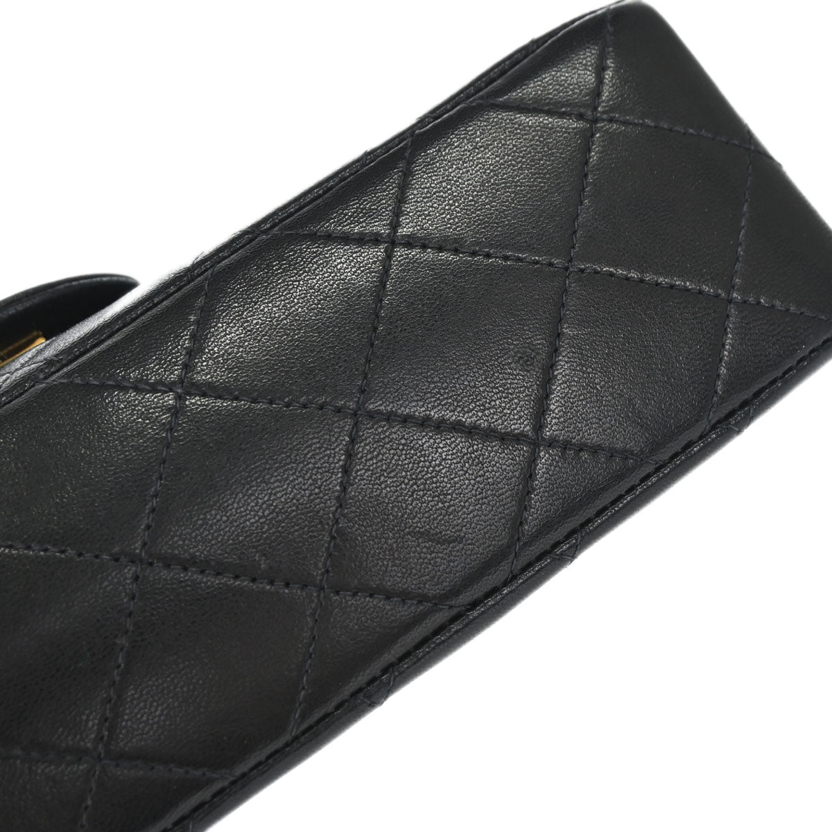Chanel 1996-1997 Black Lambskin Small Classic Double Flap Shoulder Bag