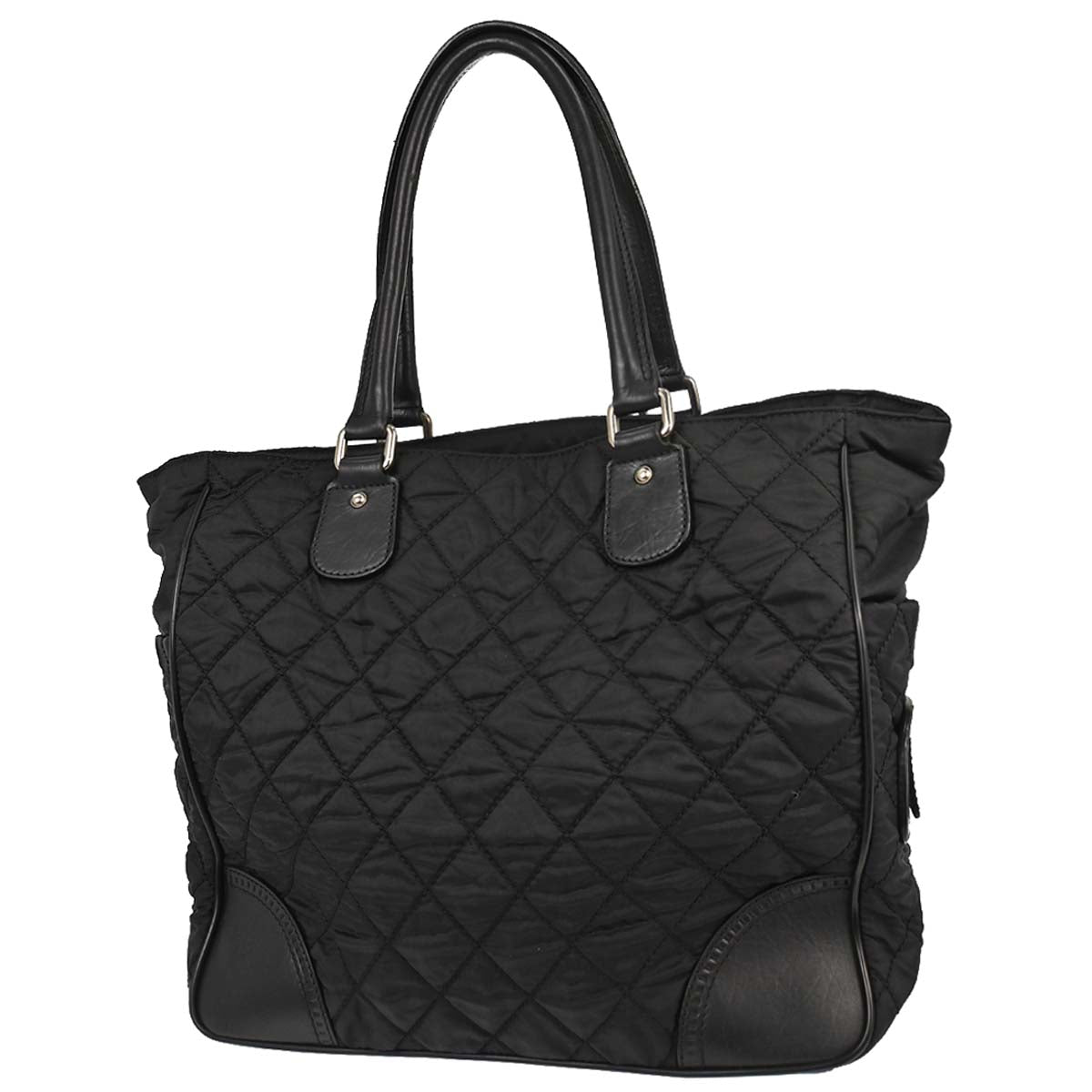 Chanel 2005-2006 Black Nylon Paris Tote Handbag