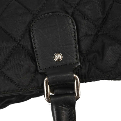 Chanel 2005-2006 Black Nylon Paris Tote Handbag