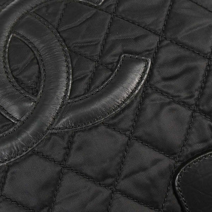 Chanel 2005-2006 Black Nylon Paris Tote Handbag