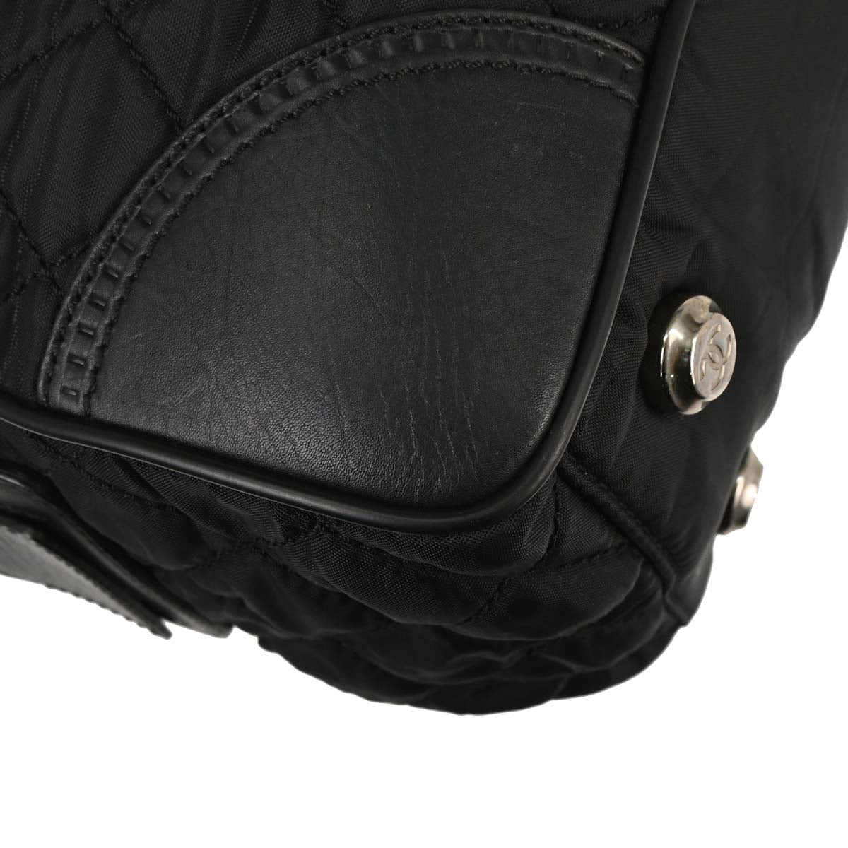 Chanel 2005-2006 Black Nylon Paris Tote Handbag