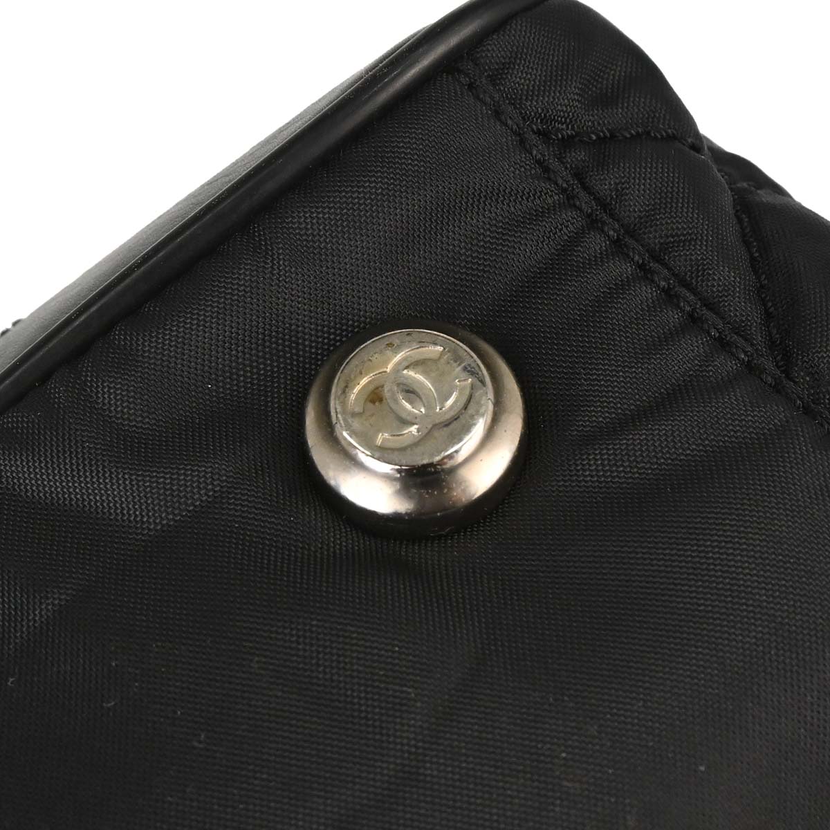 Chanel 2005-2006 Black Nylon Paris Tote Handbag