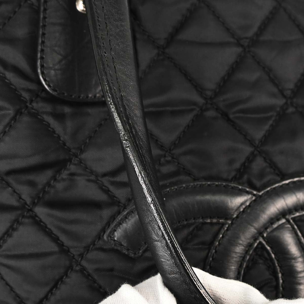 Chanel 2005-2006 Black Nylon Paris Tote Handbag