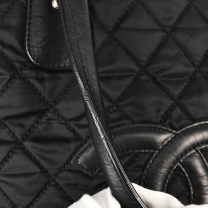 Chanel 2005-2006 Black Nylon Paris Tote Handbag