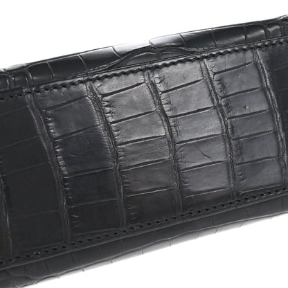 Hermes * Black Matt Alligator Kelly Pochette Handbag