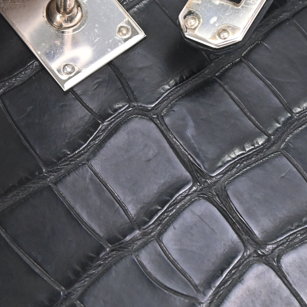 Hermes * Black Matt Alligator Kelly Pochette Handbag