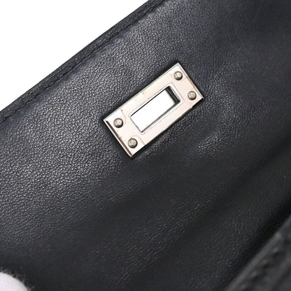 Hermes * Black Matt Alligator Kelly Pochette Handbag
