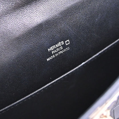 Hermes * Black Matt Alligator Kelly Pochette Handbag