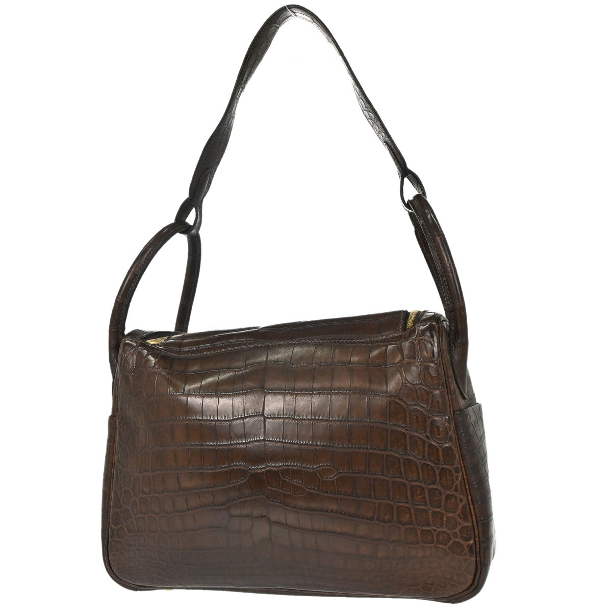 Hermes * Chocolat Matt Niloticus Lindy 30 Shoulder Bag