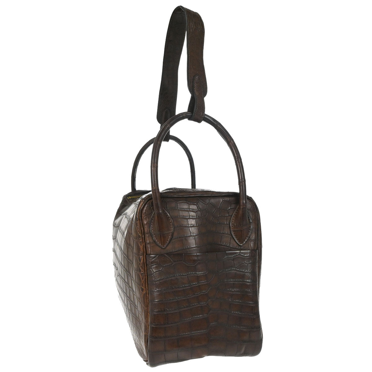 Hermes * Chocolat Matt Niloticus Lindy 30 Shoulder Bag