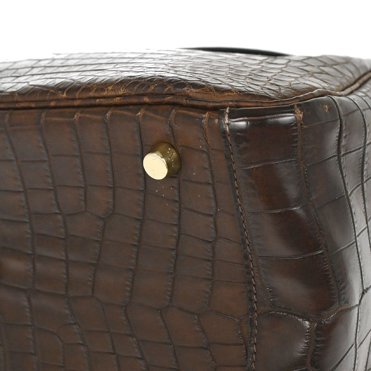 Hermes * Chocolat Matt Niloticus Lindy 30 Shoulder Bag