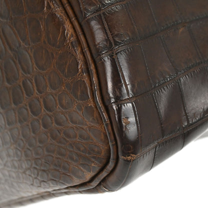 Hermes * Chocolat Matt Niloticus Lindy 30 Shoulder Bag
