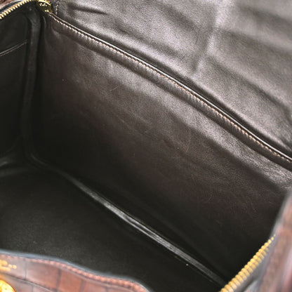 Hermes * Chocolat Matt Niloticus Lindy 30 Shoulder Bag