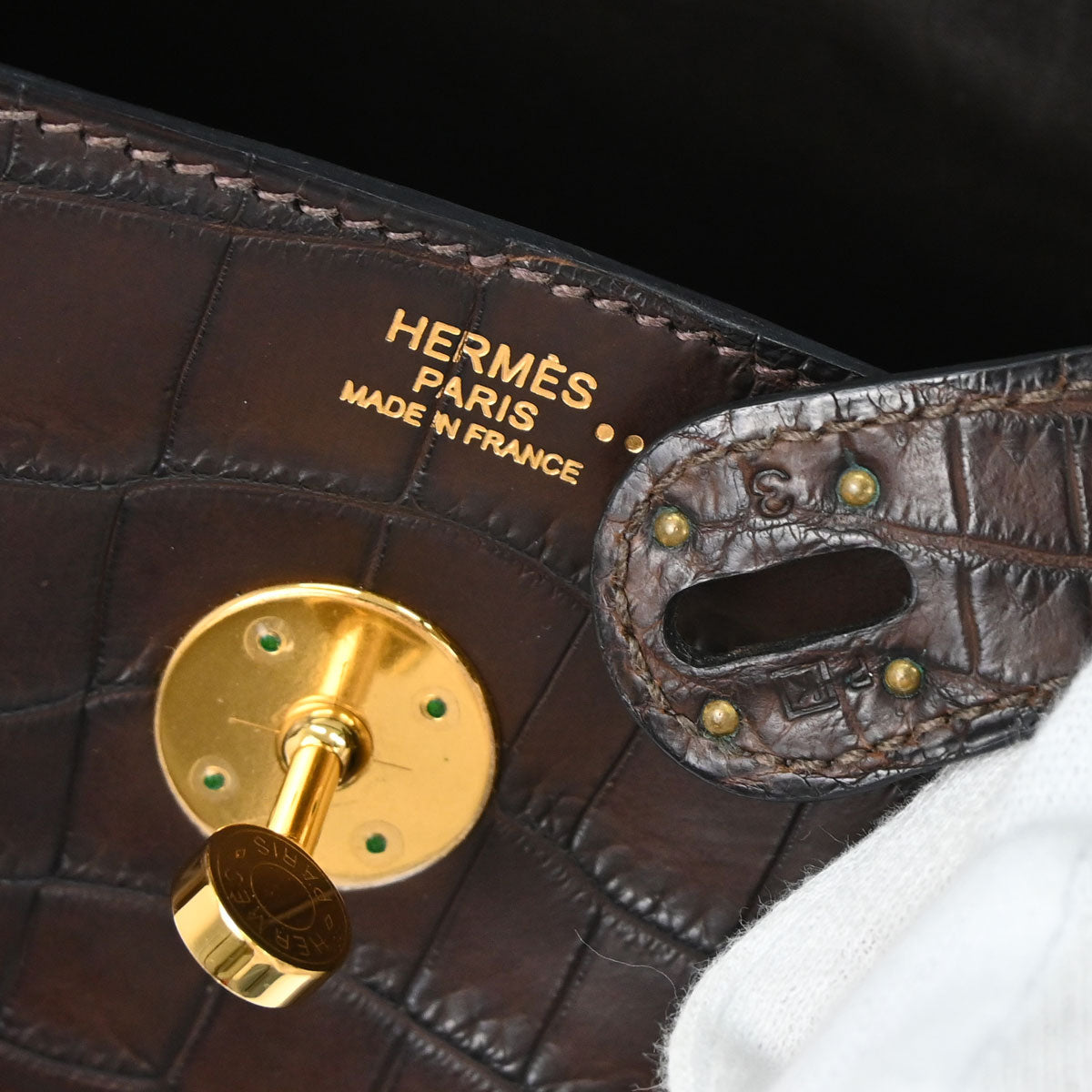 Hermes * Chocolat Matt Niloticus Lindy 30 Shoulder Bag