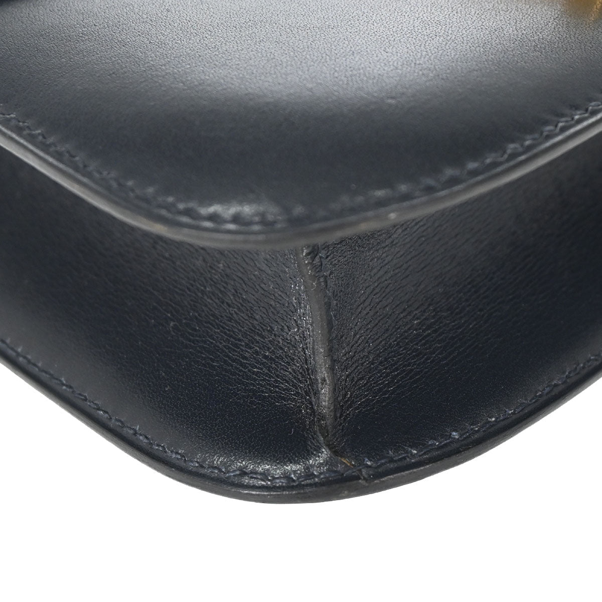 Hermes Blue Indigo Box Calf Constance 23 Shoulder Bag