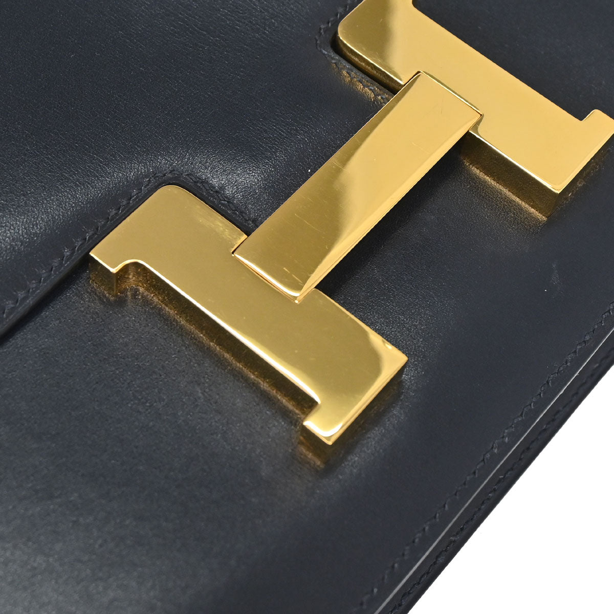 Hermes Blue Indigo Box Calf Constance 23 Shoulder Bag