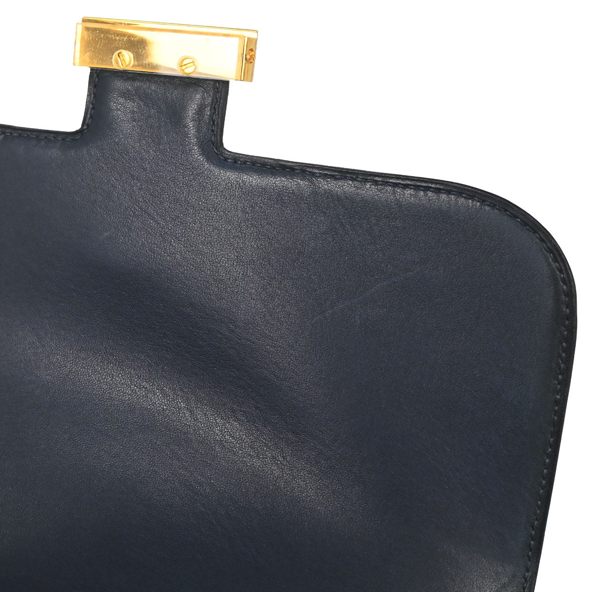 Hermes Blue Indigo Box Calf Constance 23 Shoulder Bag