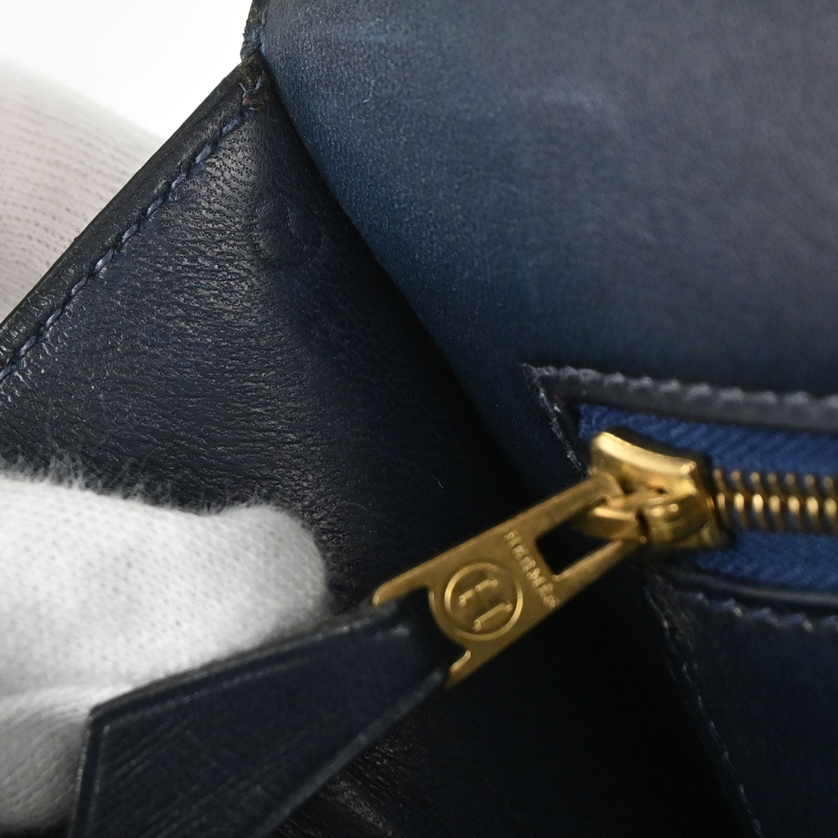 Hermes Blue Indigo Box Calf Constance 23 Shoulder Bag