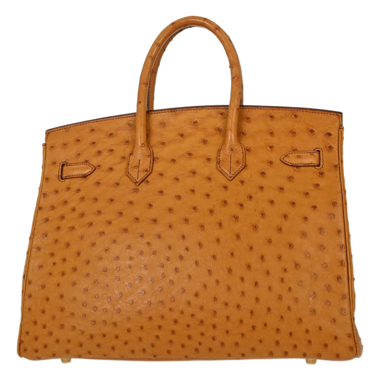 Hermes * Chestnut Ostrich Birkin 35 Handbag