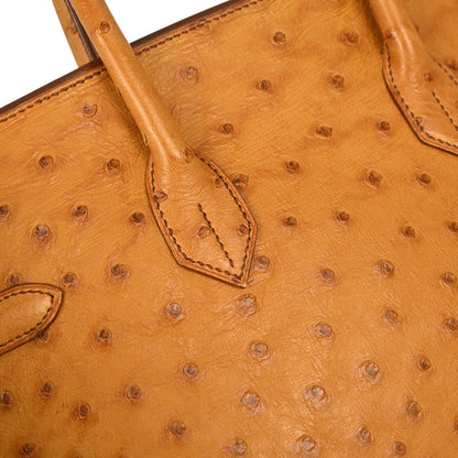 Hermes * Chestnut Ostrich Birkin 35 Handbag