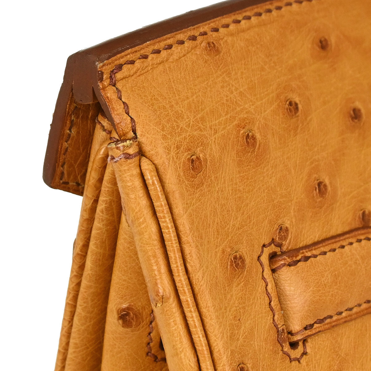 Hermes * Chestnut Ostrich Birkin 35 Handbag