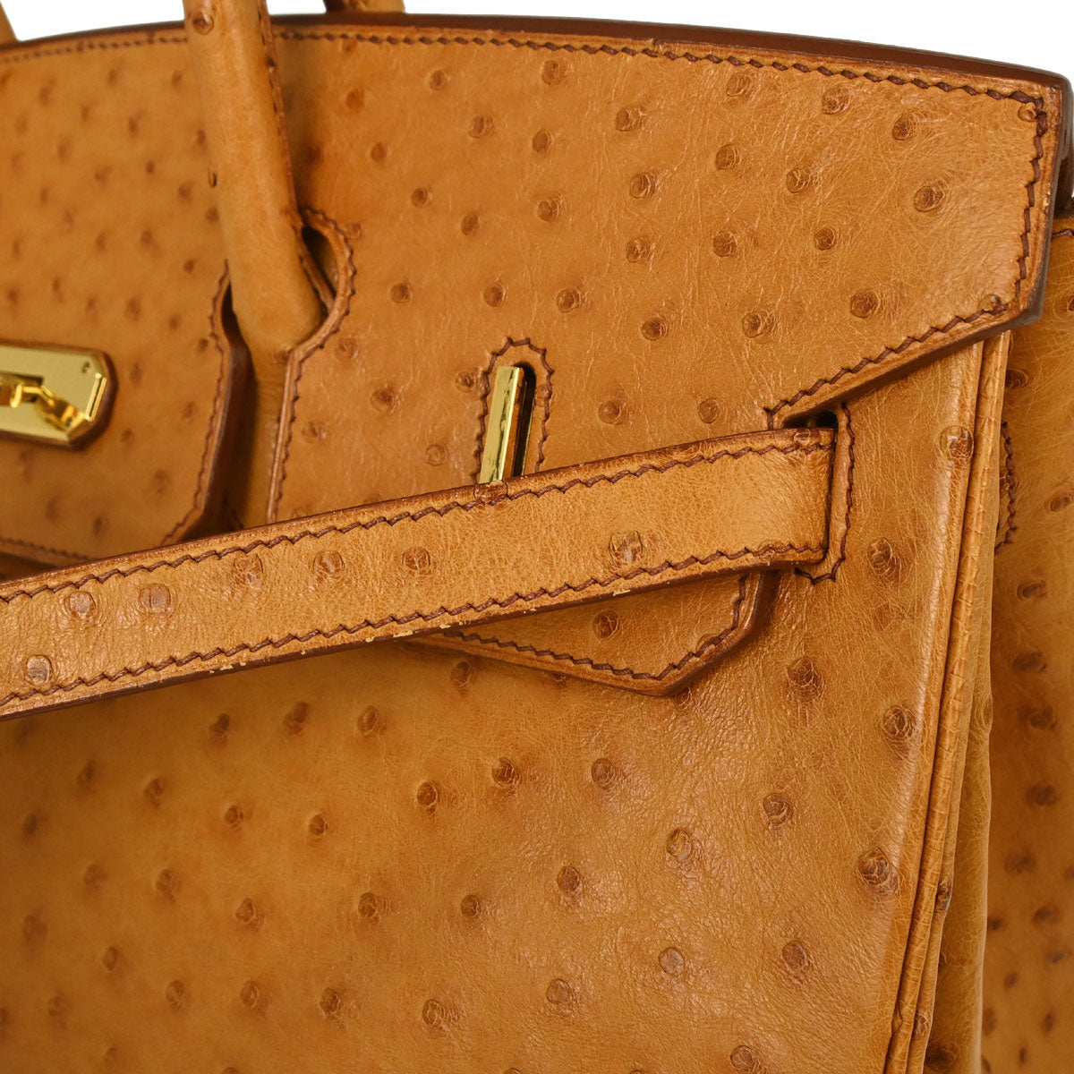 Hermes * Chestnut Ostrich Birkin 35 Handbag