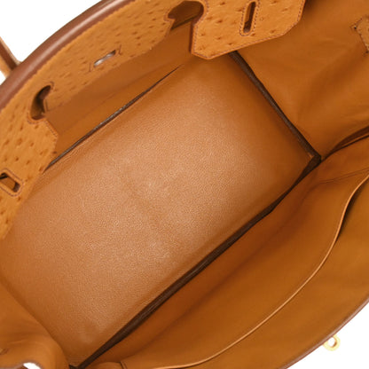 Hermes * Chestnut Ostrich Birkin 35 Handbag