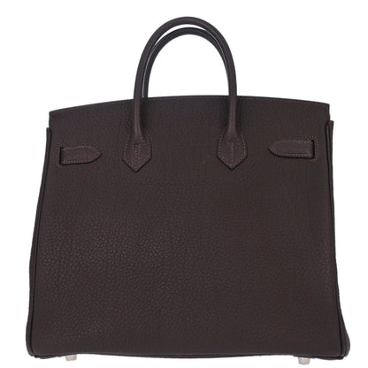 Hermes Marron Fonce Fjord Haut a Courroies 28 Handbag