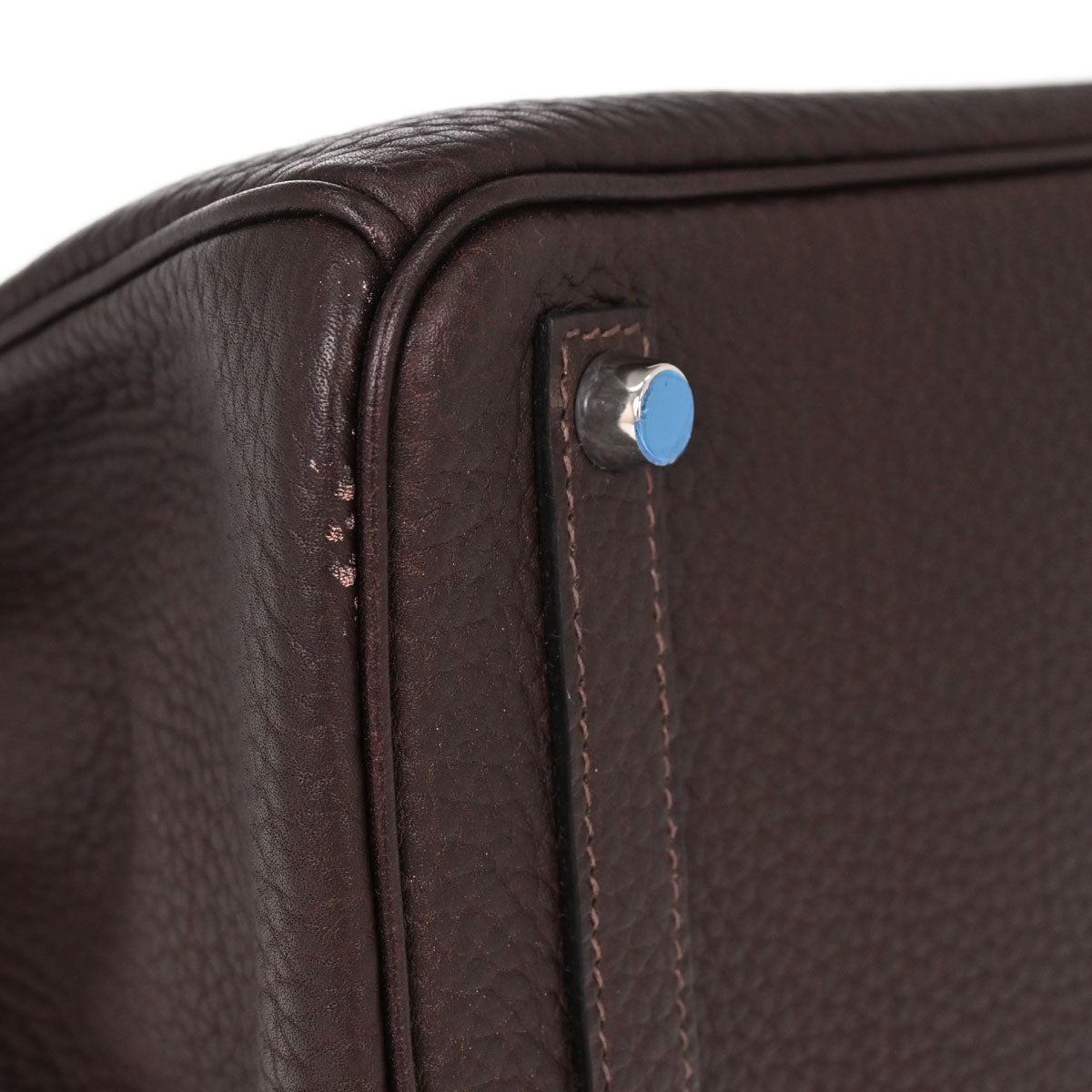 Hermes Marron Fonce Fjord Haut a Courroies 28 Handbag