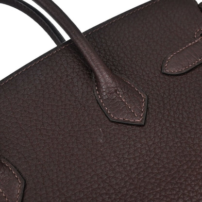 Hermes Marron Fonce Fjord Haut a Courroies 28 Handbag