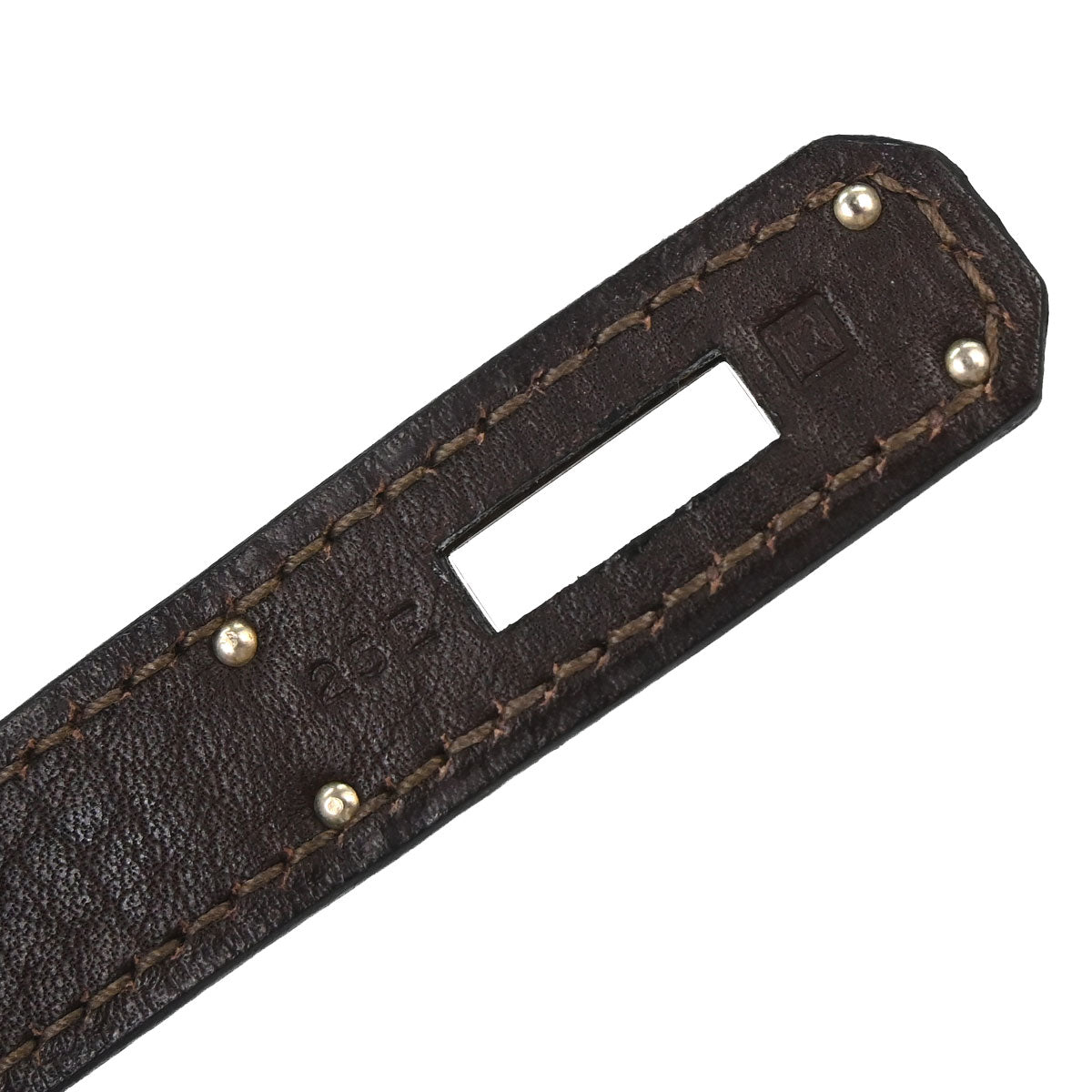 Hermes Marron Fonce Fjord Haut a Courroies 28 Handbag