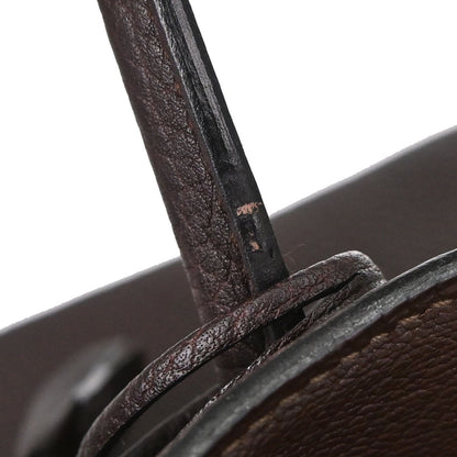 Hermes Marron Fonce Fjord Haut a Courroies 28 Handbag