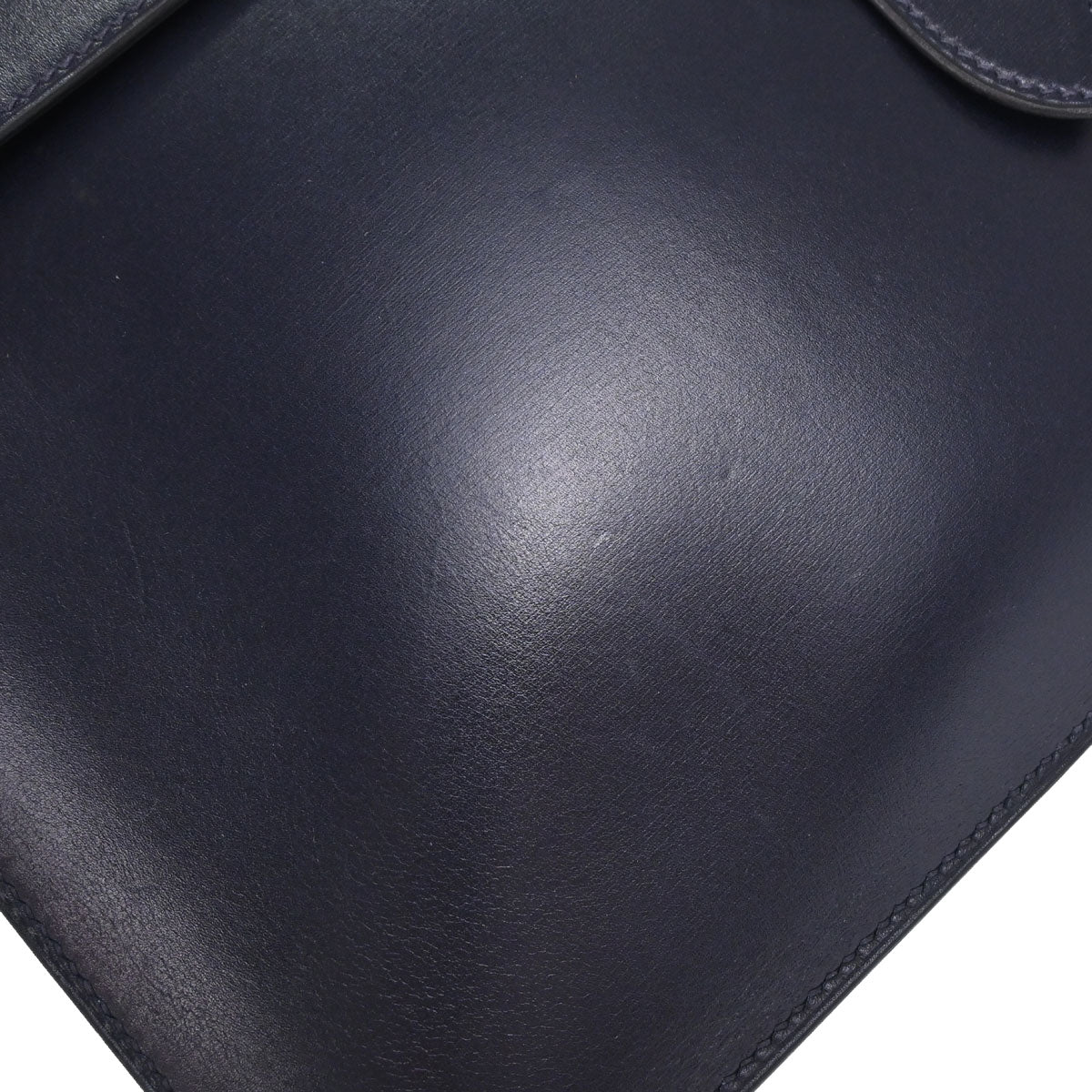 Hermes Blue Indigo Box Calf Sac a Depeches 38 Business Bag Handbag