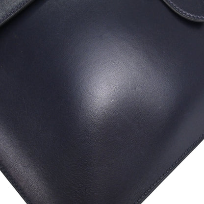 Hermes Blue Indigo Box Calf Sac a Depeches 38 Business Bag Handbag
