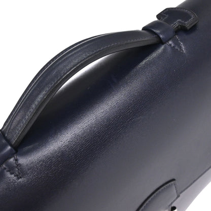 Hermes Blue Indigo Box Calf Sac a Depeches 38 Business Bag Handbag