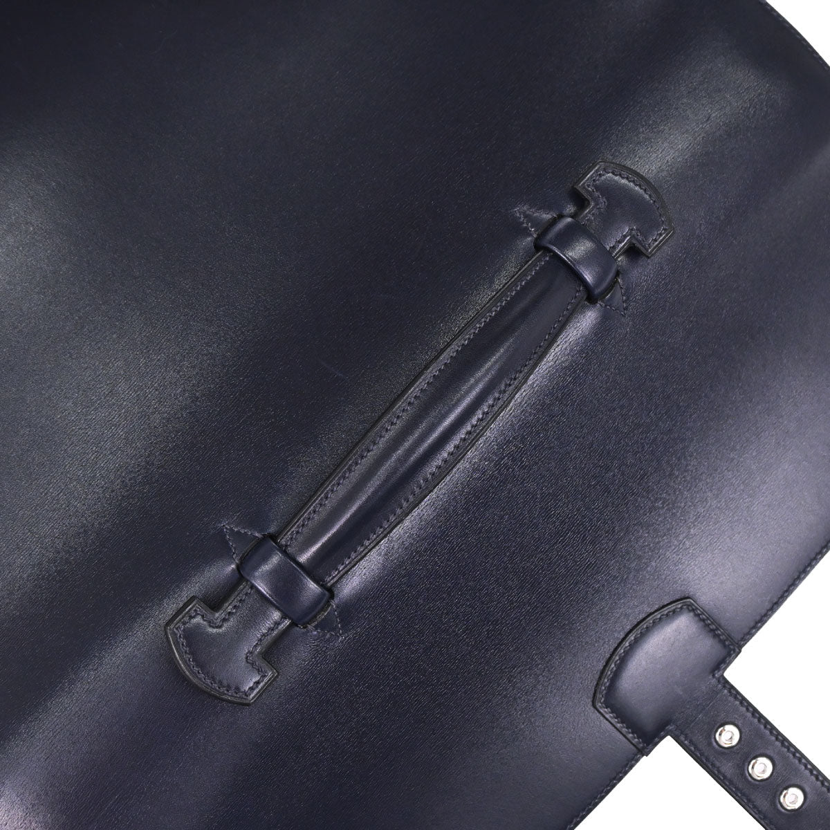 Hermes Blue Indigo Box Calf Sac a Depeches 38 Business Bag Handbag