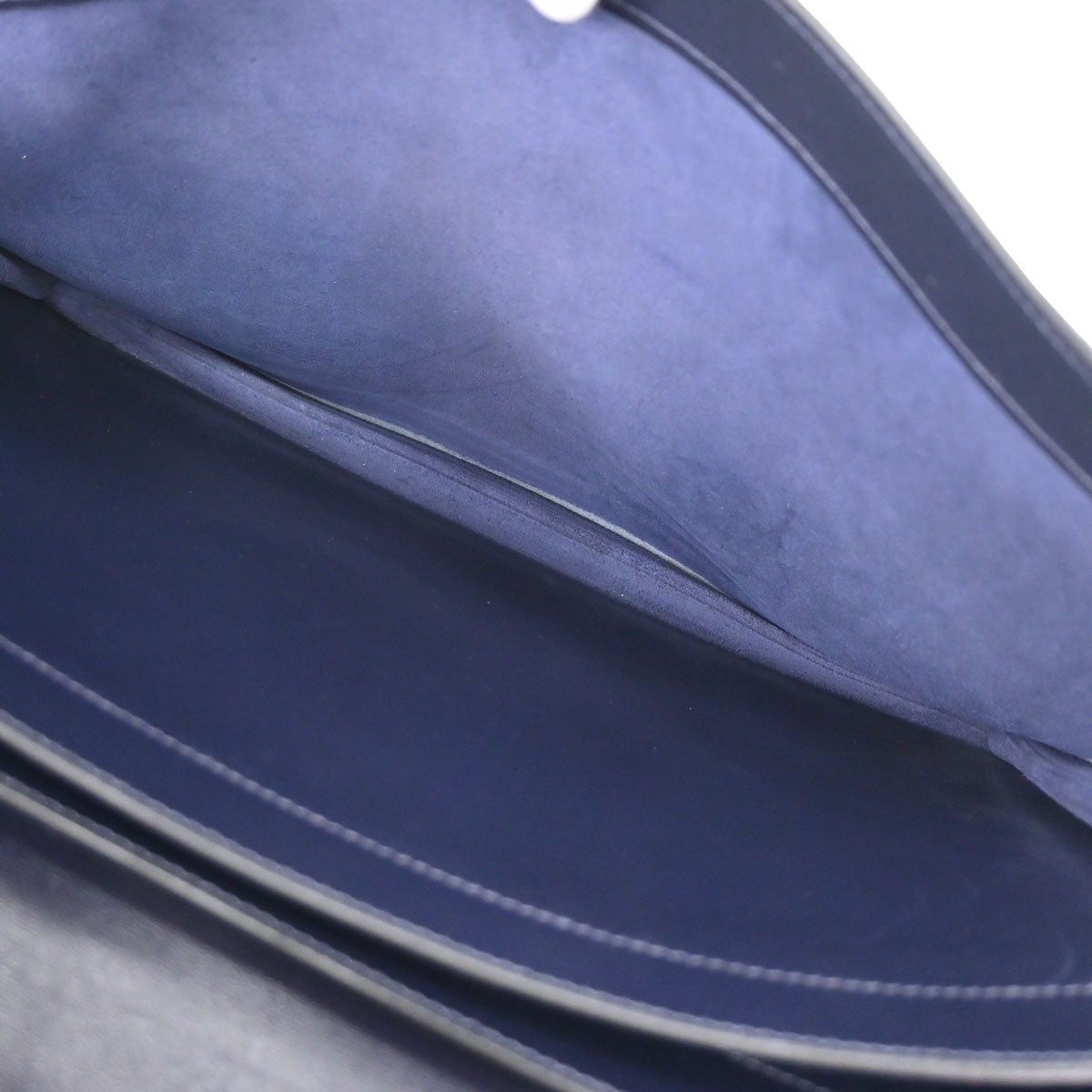 Hermes Blue Indigo Box Calf Sac a Depeches 38 Business Bag Handbag